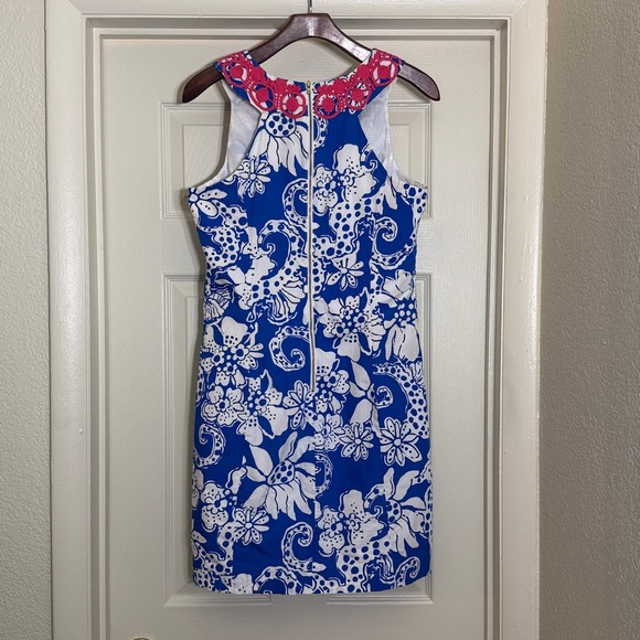 Sz10 Lilly Pulitzer Blue and White halter dress - Picture 4 of 7